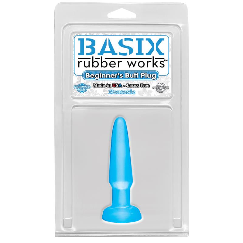 Basix Rubber Works Butt Plug Beginners - Colour Blue - UABDSM