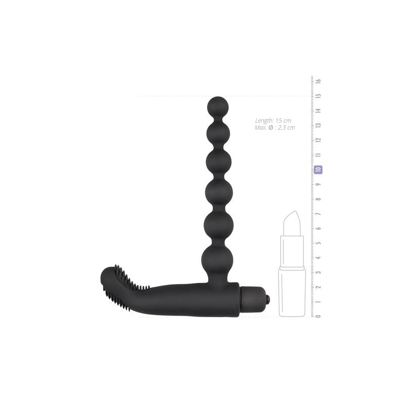 Beaded Buddy Anal Vibrator - Black - UABDSM