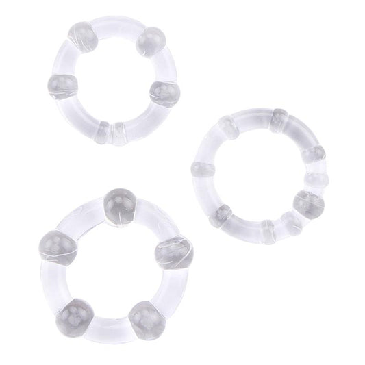 Beaded Cock Rings-Clear - UABDSM