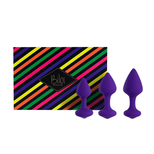 Bibi Set of 3 Butt Pulg Purple - UABDSM