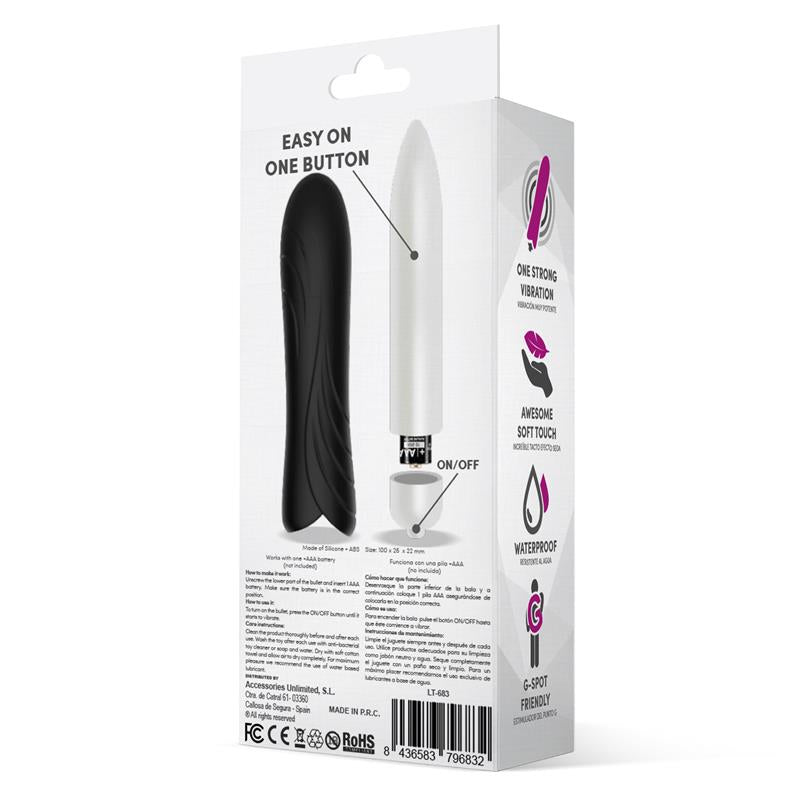 Bilie Easy Quick Vibrating Bullet Silicone Black - UABDSM