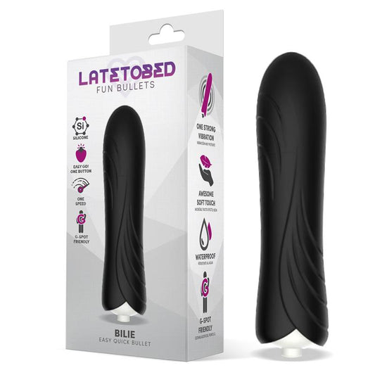 Bilie Easy Quick Vibrating Bullet Silicone Black - UABDSM