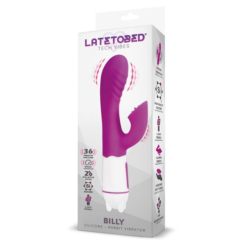 Billy USB Vibrator 36 Functions Silicone Purple - UABDSM