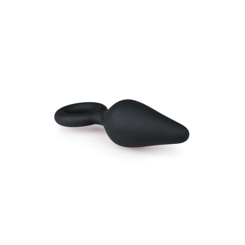 Black Buttplugs With Pull Ring - Large - UABDSM