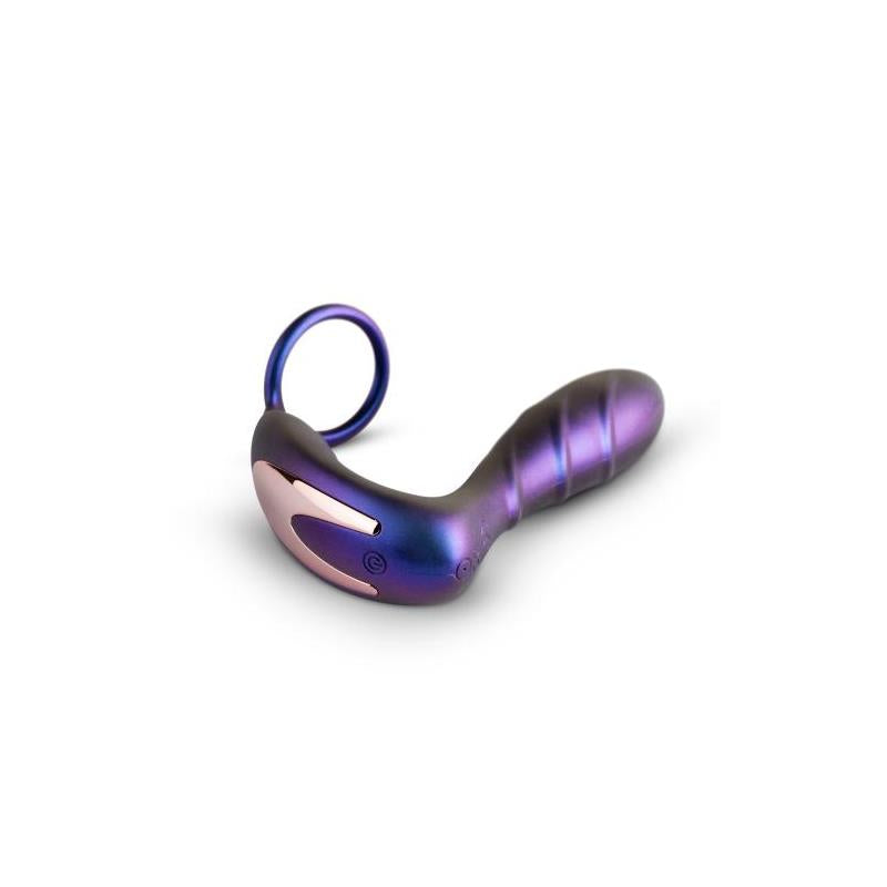 Black Hole Butt Plug with Penis/Testicles Ring with Remote Control USB - UABDSM