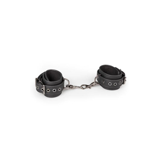 Black Synthetic Leather Handcuffs - UABDSM
