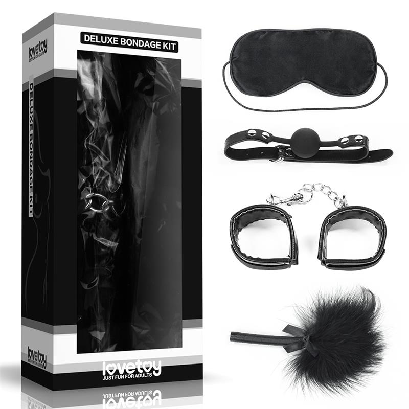 Bondage Kit Deluxe 4 Units Black - UABDSM