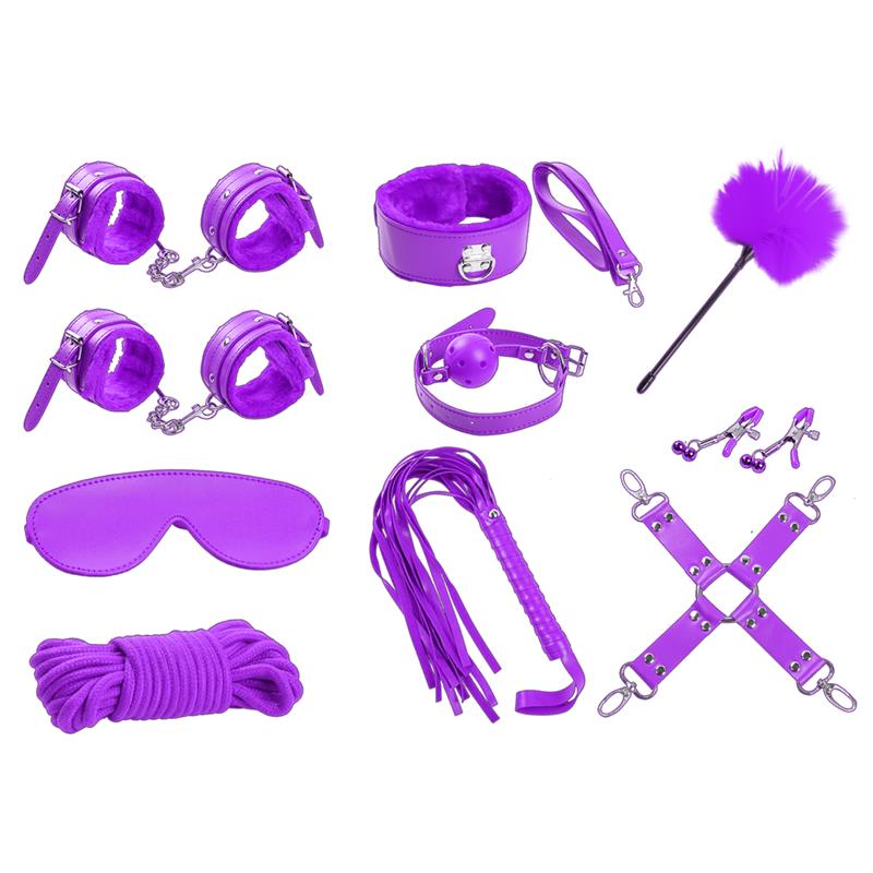 Bondage Set 10 Pieces Purple - UABDSM