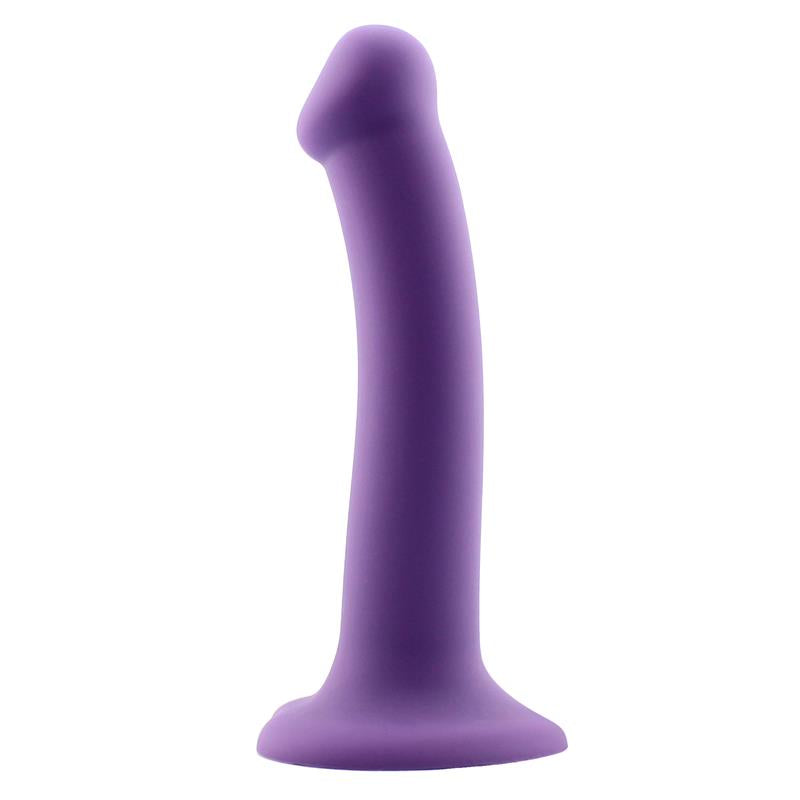Bouncy Liquid Silicone Dildo Hiper Flexible 7 - 18 cm Size M Purple - UABDSM