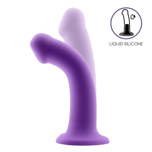 Bouncy Liquid Silicone Dildo Hiper Flexible 7.5 - 19 cm Size L Purple - UABDSM