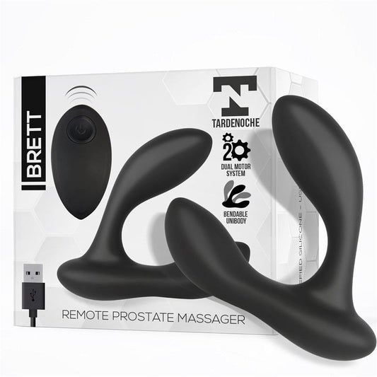 Brett Prostate Massager Remote Control USB Liquid Silicone - UABDSM