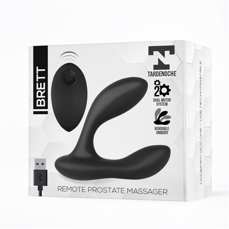 Brett Prostate Massager Remote Control USB Liquid Silicone - UABDSM