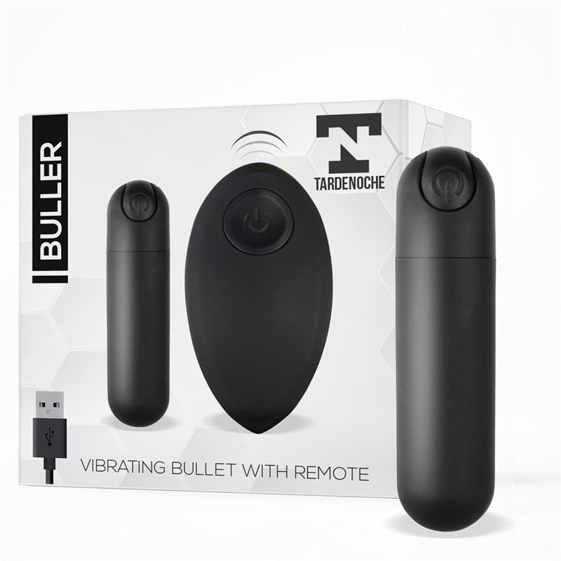 Buller Vibrating Bullet Remote Control USB Silicone Black - UABDSM