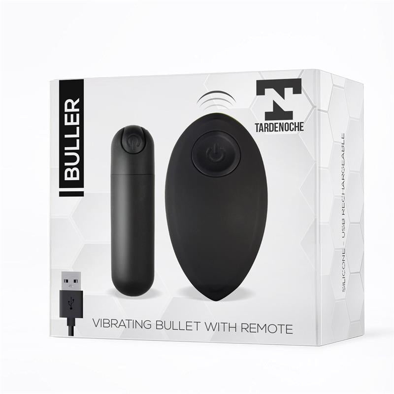 Buller Vibrating Bullet Remote Control USB Silicone Black - UABDSM