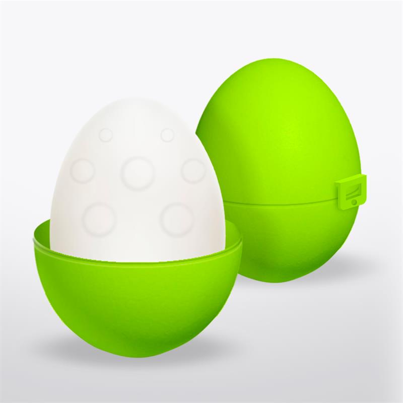 Bumpy Masturbator Egg Elastic Silicone Green - UABDSM