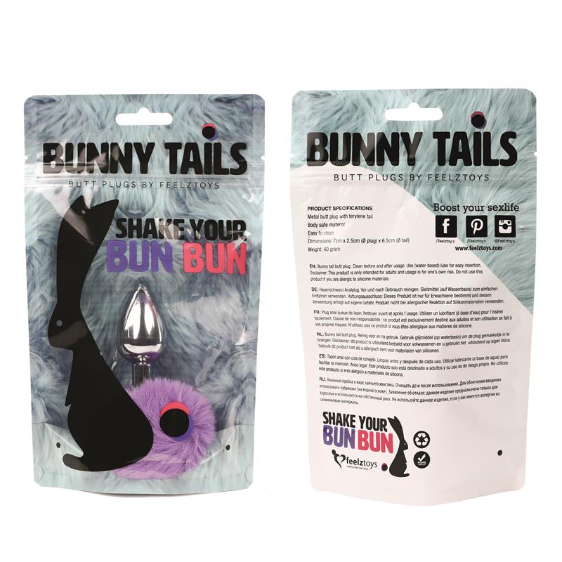 Bunny Tail Butt Plug with Tail Purple - UABDSM
