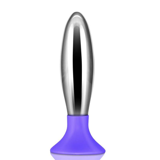 Butt Plug Bobby Metal and Silicone Purple - UABDSM