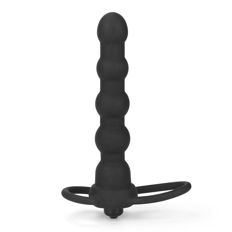 Butt Plug Double Prober with Vibration Black - UABDSM