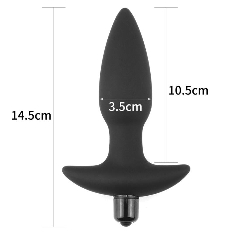 Butt Plug Fantasy Plug with Vibration Black - UABDSM