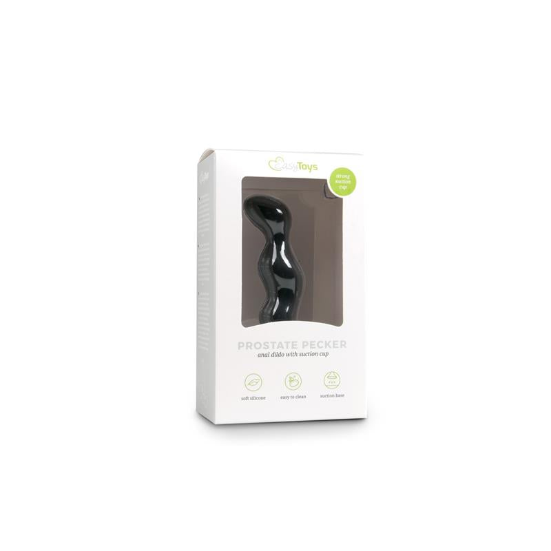 Butt Plug Silicone Ribbed Black - UABDSM