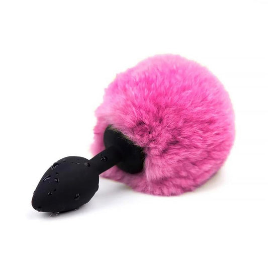 Butt Plug with Pompon Pink Size S - UABDSM