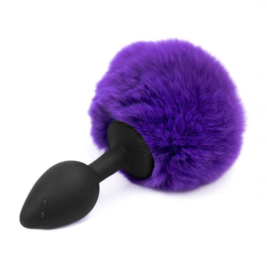 Butt Plug with Pompon Purple Size S - UABDSM