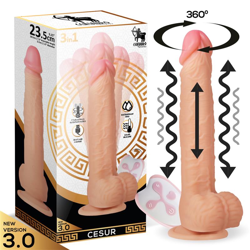 Cesur 3.0 Realistic Dildo Vibrating Wavy 360 - UABDSM