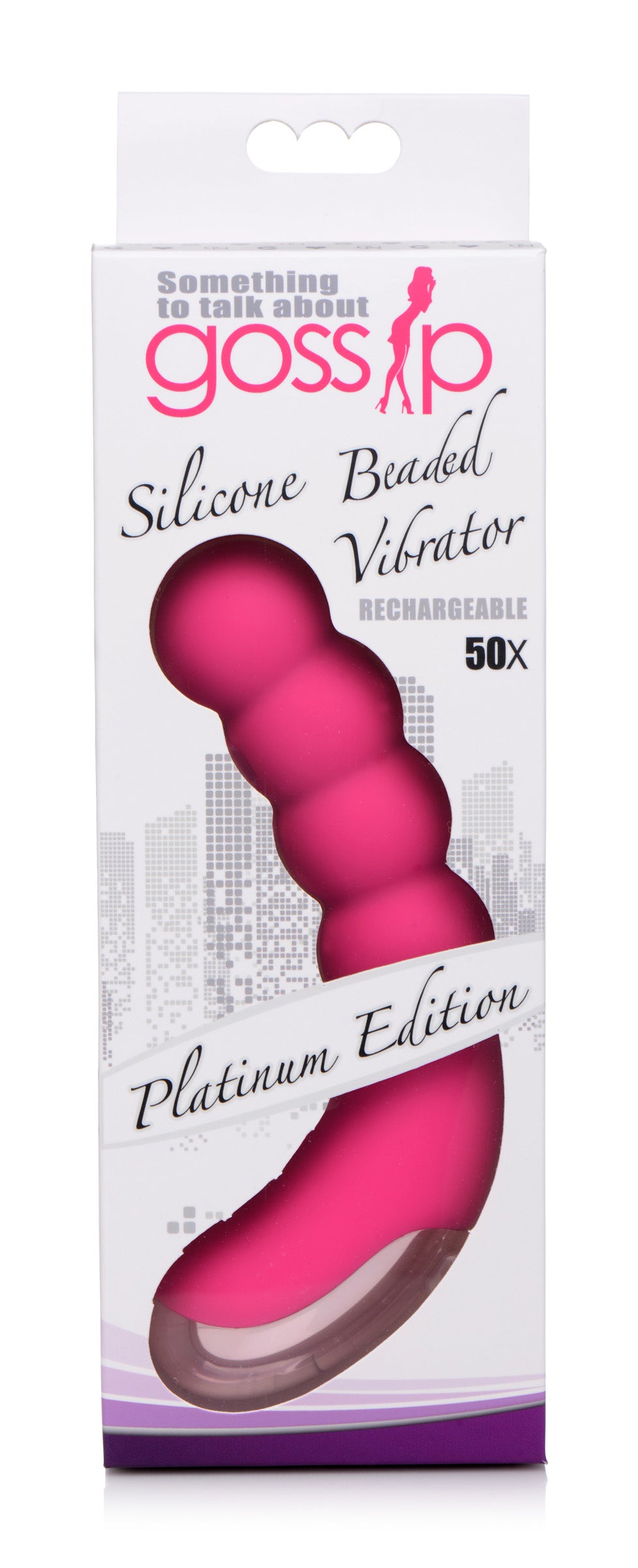 50X Silicone Beaded Vibrator - Pink - UABDSM
