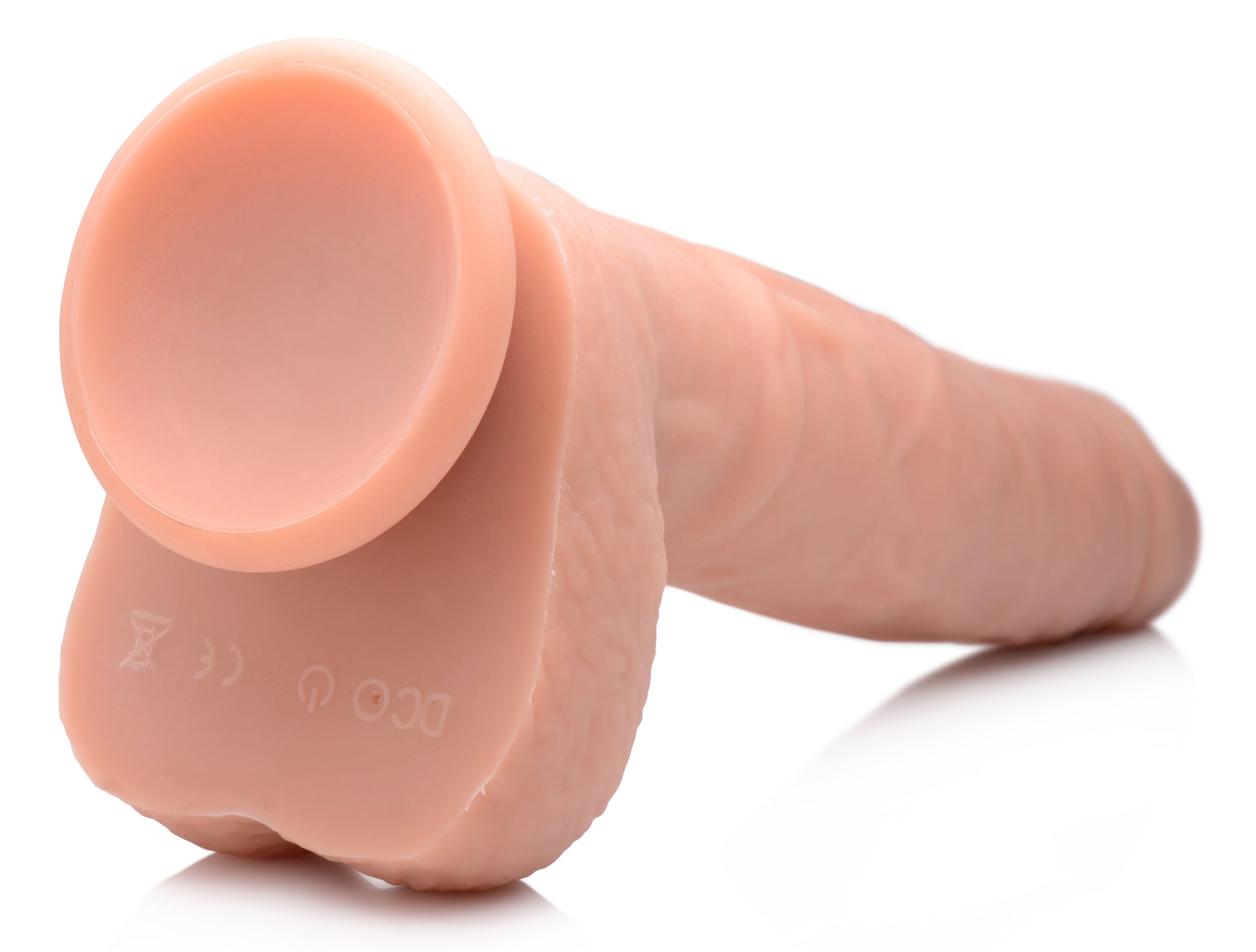 Vibrating & Thrusting Remote Control Silicone Dildo - 10 Inch - UABDSM