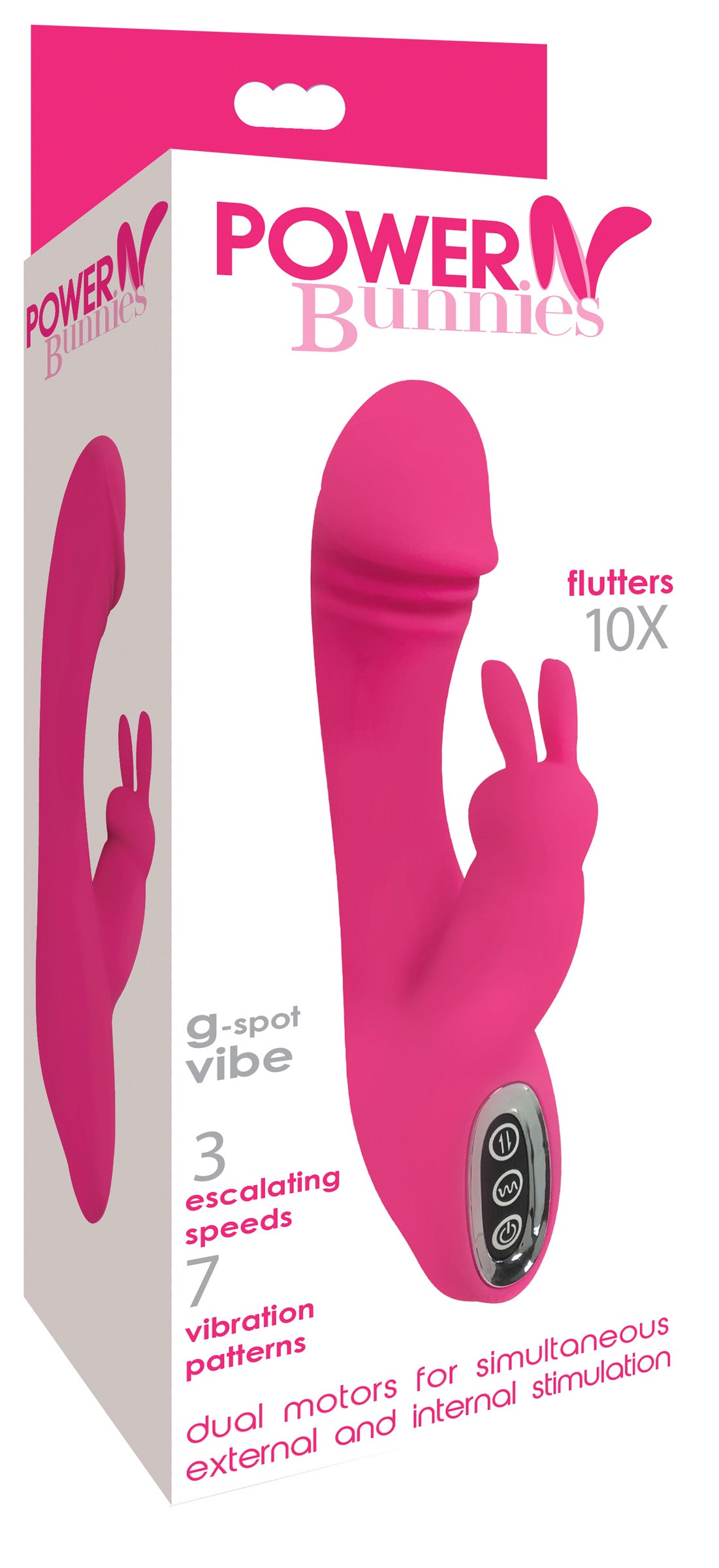 Flutters 10X G-Spot Rabbit Silicone Vibrator - UABDSM