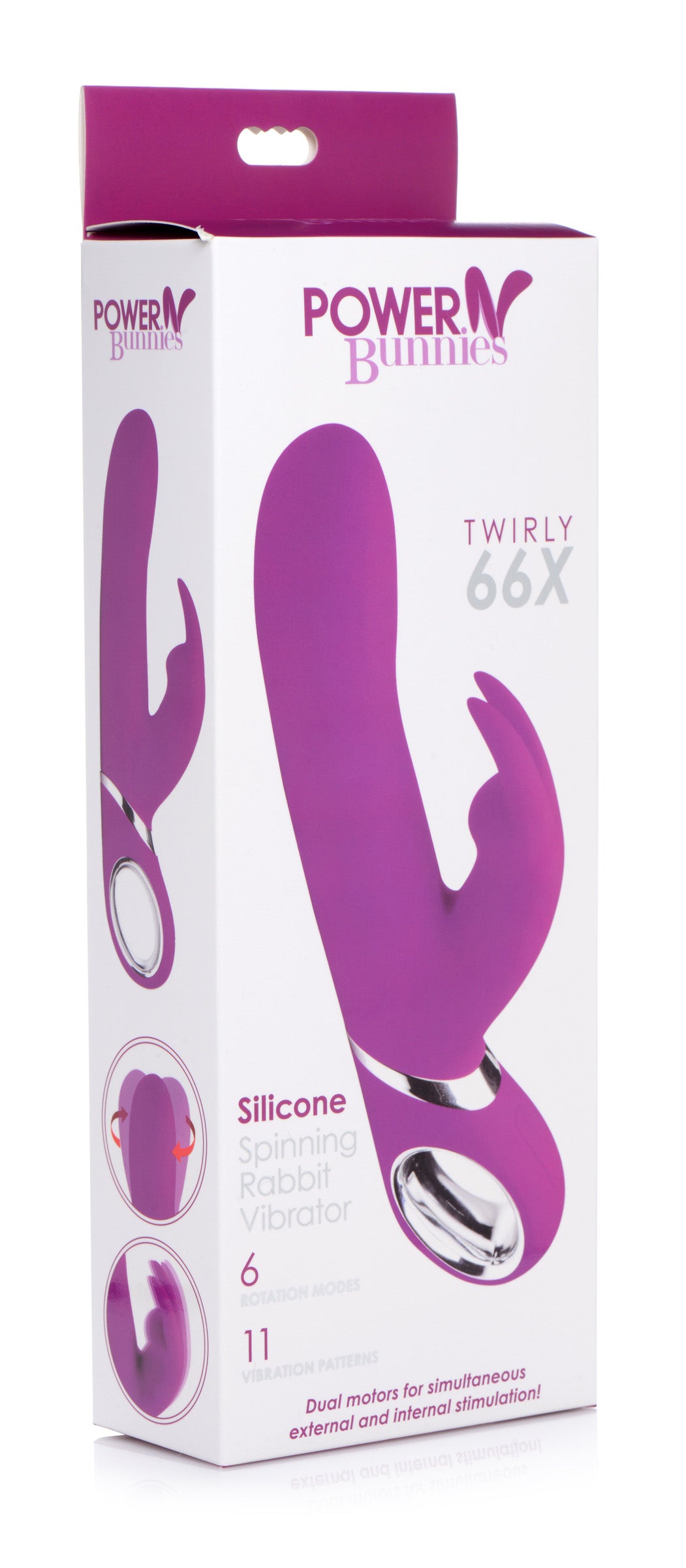 Twirly 66X Spinning Silicone Rabbit Vibrator - UABDSM