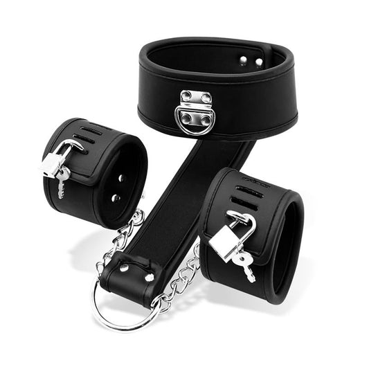 Collar with Handcuffs Set Vegan Leather - UABDSM