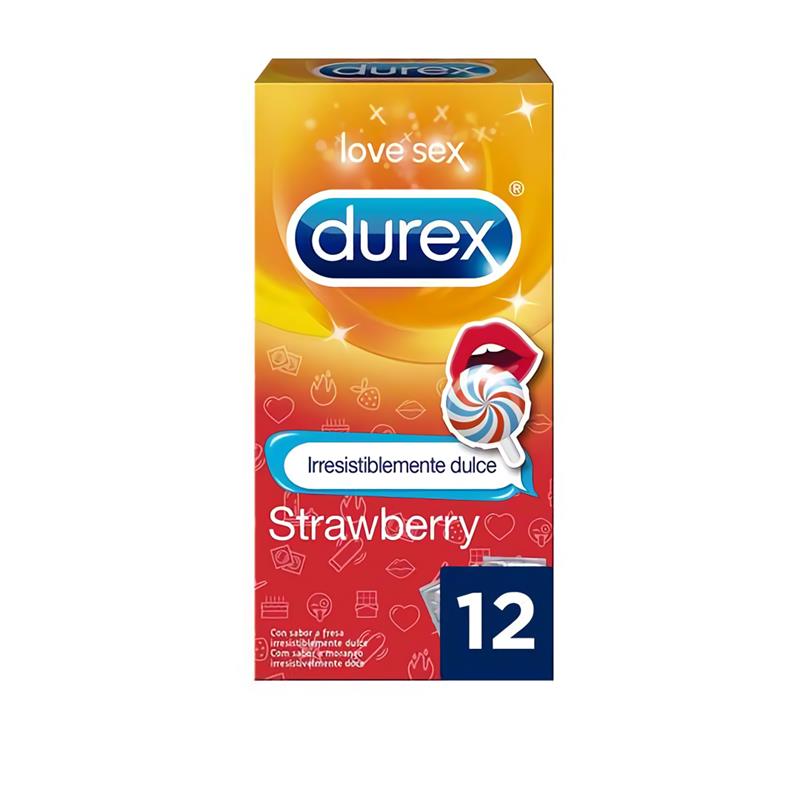 Condoms Emoji Strawberry 12 Units - UABDSM