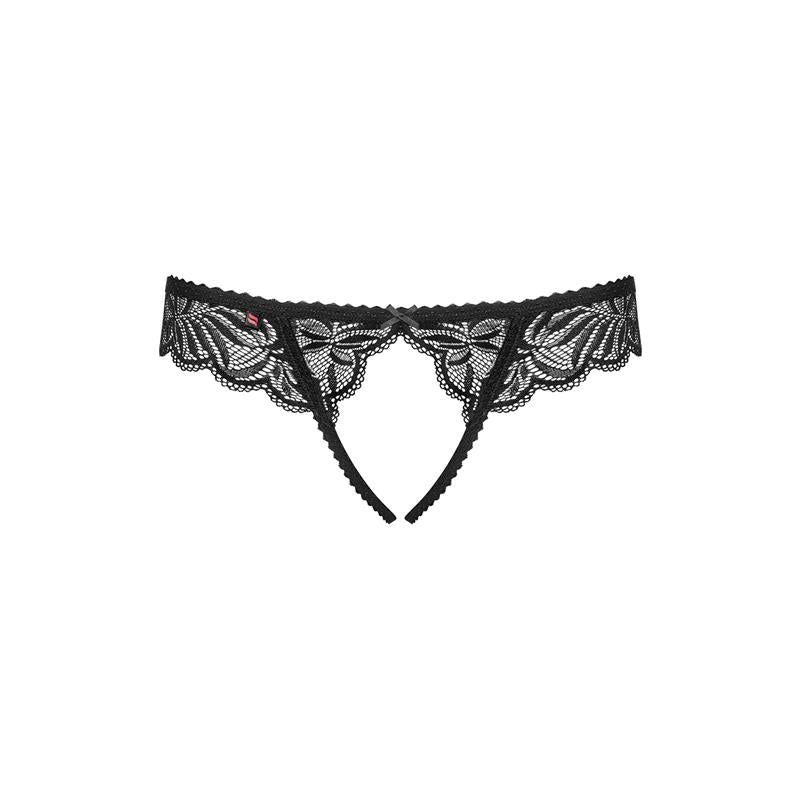 Contica Crotchless Panties Black - UABDSM