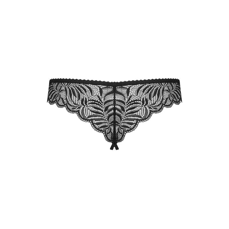 Contica Crotchless Panties Black - UABDSM