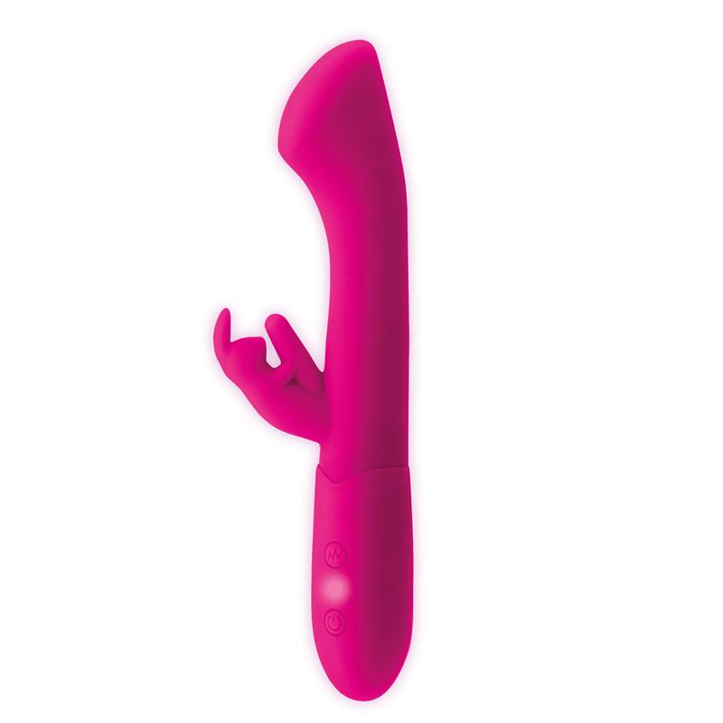 Cotton G-Spot and Rabbit Vibe USB Silicone Fuchsia - UABDSM