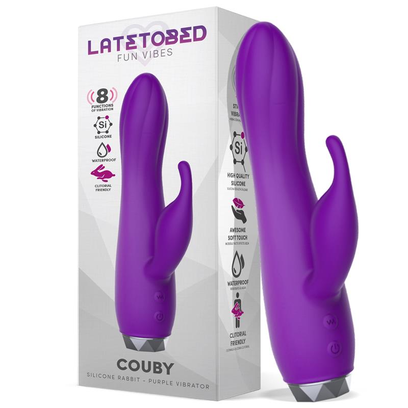 Couby Silicone Rabbit Purple Vibrator - UABDSM