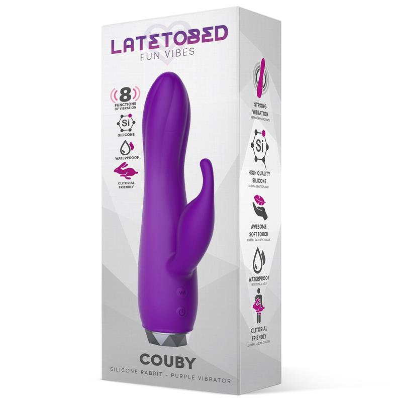 Couby Silicone Rabbit Purple Vibrator - UABDSM