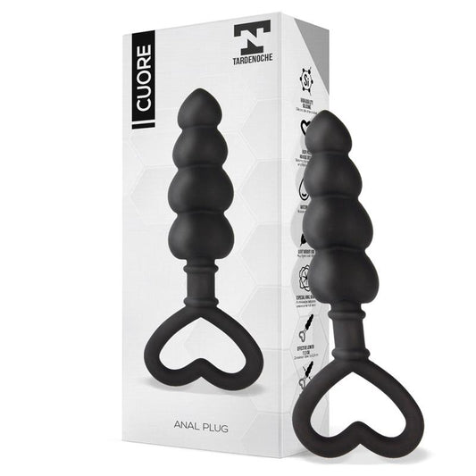 Cuore Anal Plug Silicone Black - UABDSM