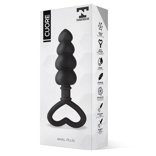 Cuore Anal Plug Silicone Black - UABDSM