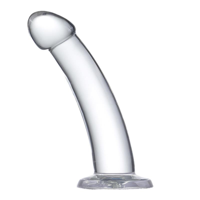 Curved Dildo Crystal Material 14 cm - UABDSM