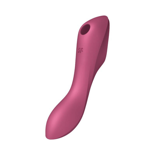 Curvy Trinity 3 Vibe and Clitoris Sucker Triple Stimulator USB Red - UABDSM