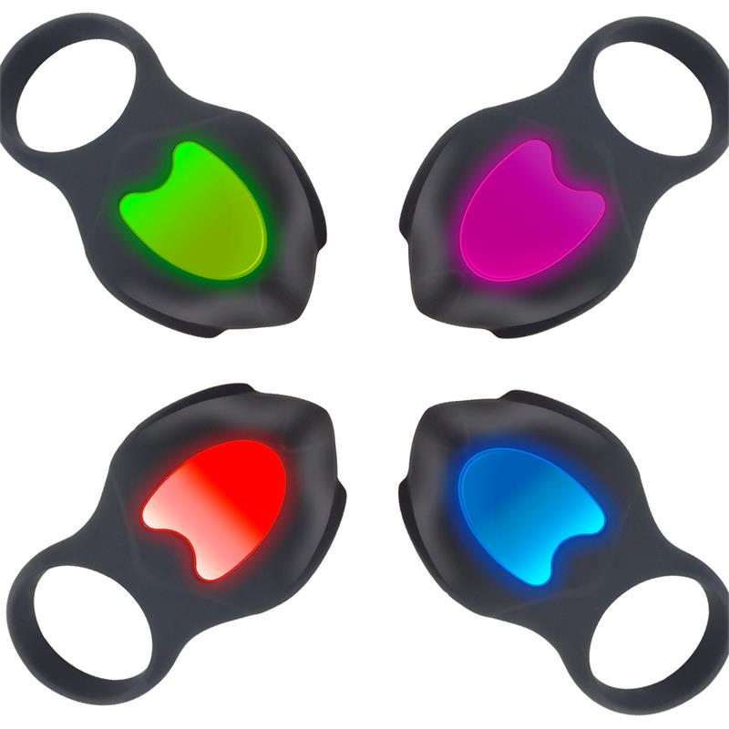 Darkblack Vibrating Ring with Led Remote Control USB Silicone - UABDSM