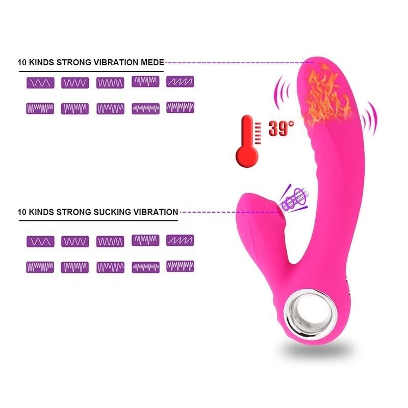 Dash 2.0 Softer Tip Vibrator Sucker with Stimulating Tongue and Heat Function Silicone USB - UABDSM