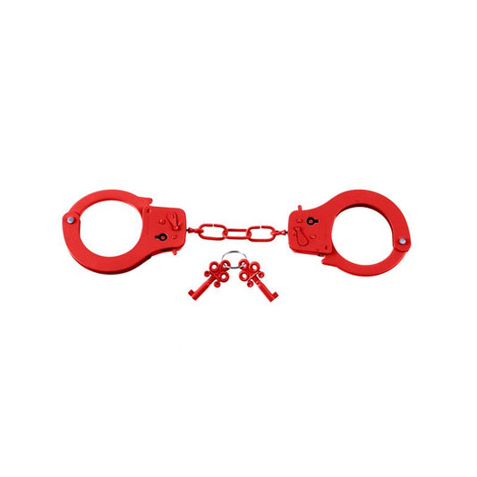 Designer Metal Handcuffs Red - UABDSM