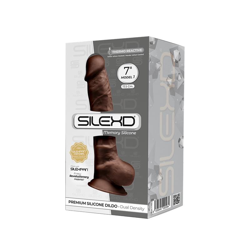 Dildo Dual Density Mod. 1 - 7 Brown - UABDSM