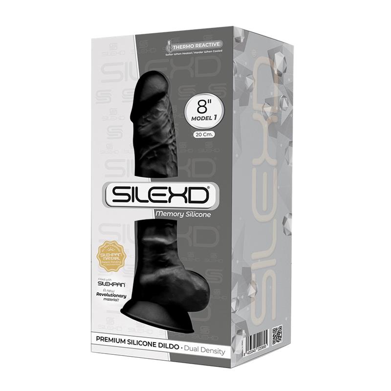 Dildo Dual Density Mod. 1 - 8 Black - UABDSM