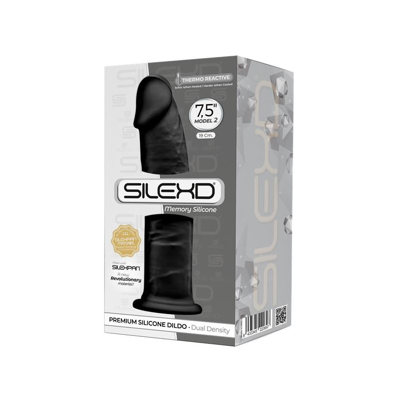 Dildo Dual Density Mod. 2 - 7.5 Black - UABDSM