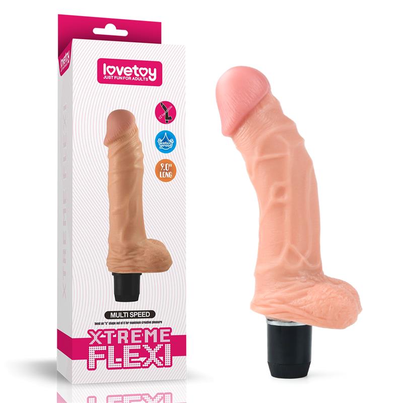 Dildo Flexi 9 with Vibration Flesh - UABDSM