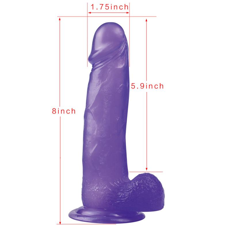 Dildo Jelly Studs 8 Purple - UABDSM